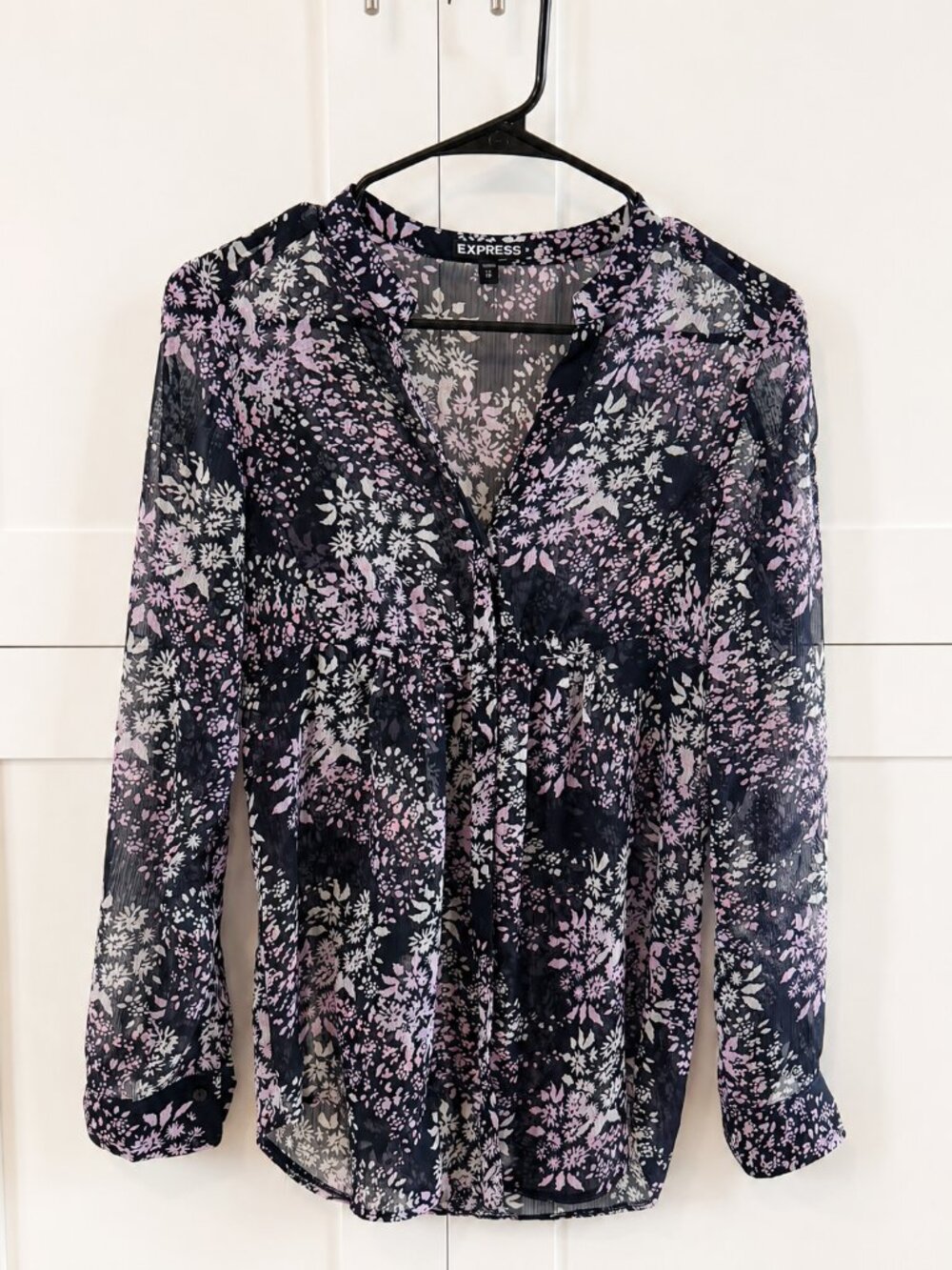 Express Floral Sheer Blouse - Women's XS